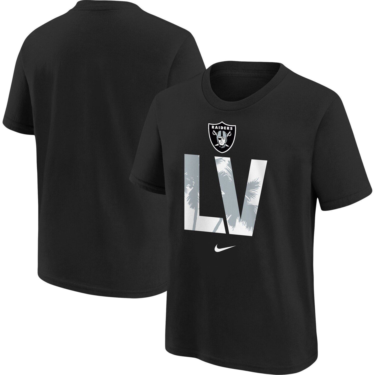 

Молодежная черная футболка Nike Las Vegas Raiders Local Nike