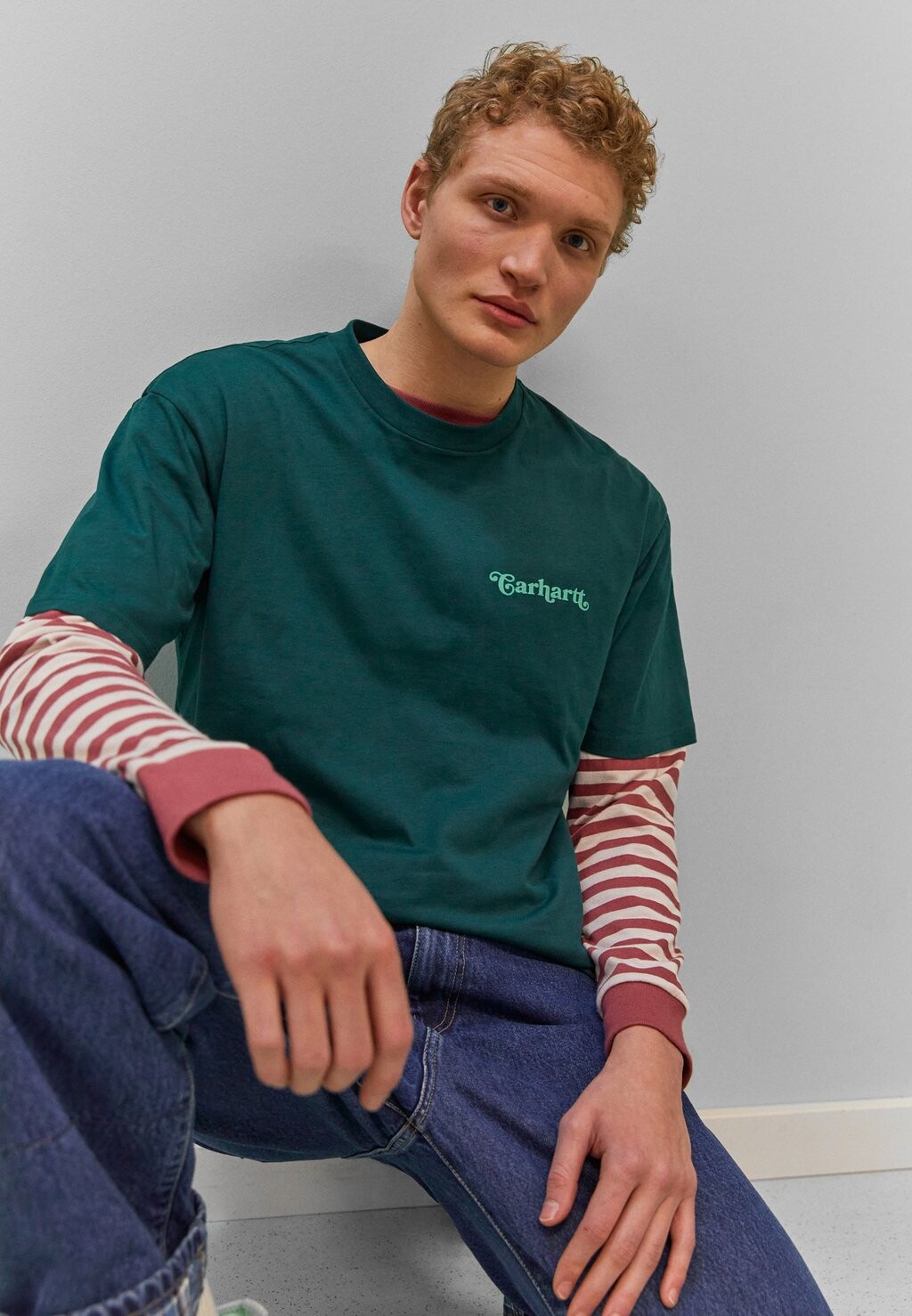

Футболка с принтом Carhartt WIP, зеленый