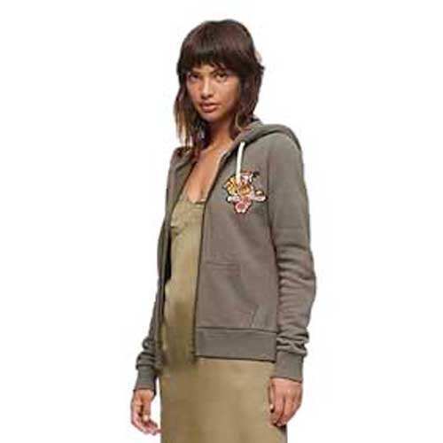 

Толстовка Superdry Custom Embellished Full Zip, серый