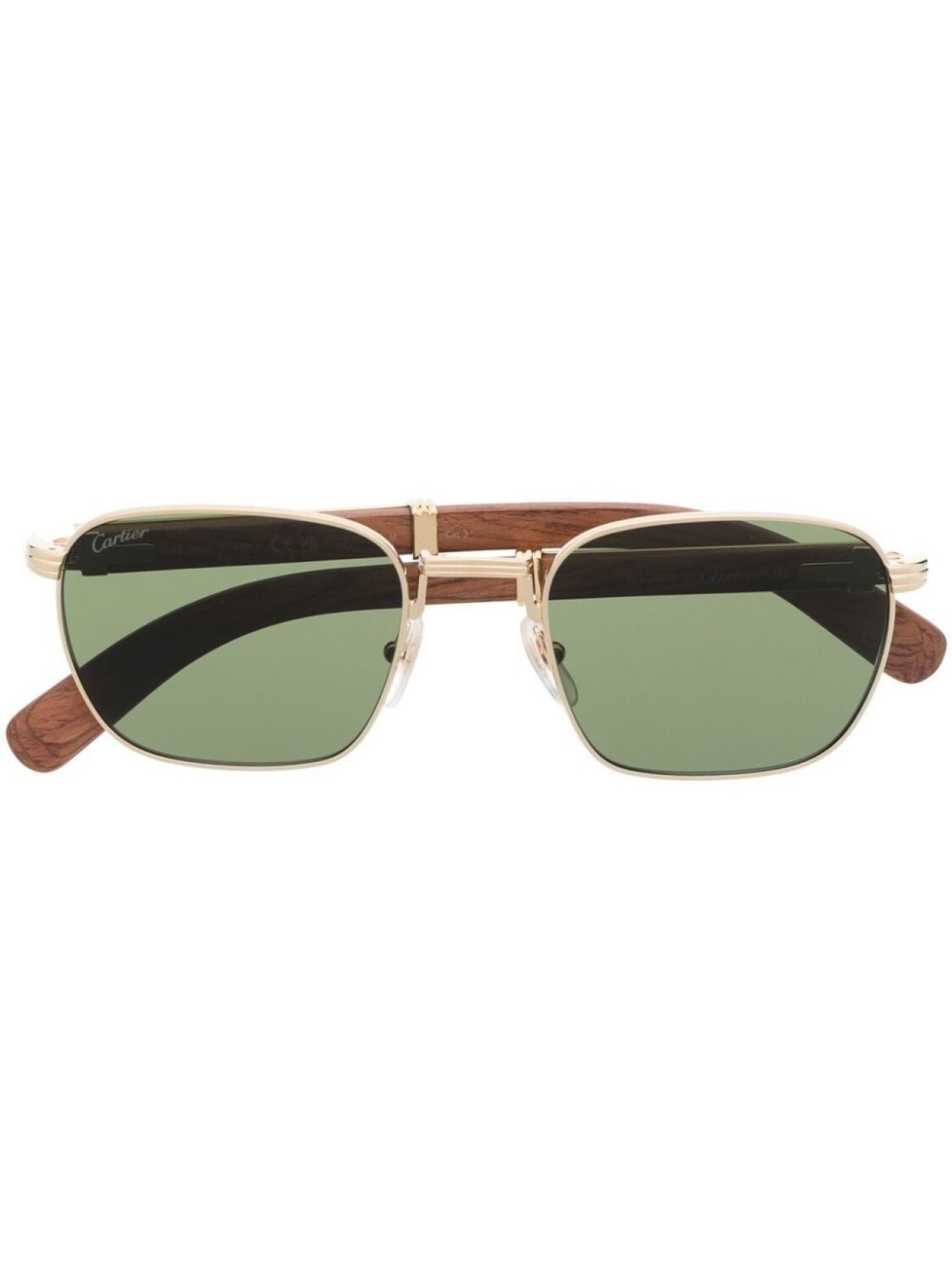

Cartier Eyewear солнцезащитные очки в квадратной оправе, золотистый