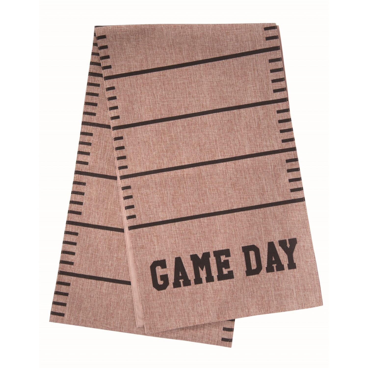 

Сезонная настольная дорожка Game Day 90 дюймов, бежево-черная