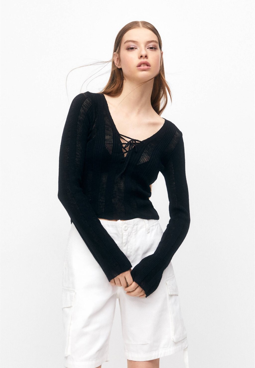 

Свитер PULL&BEAR, черный