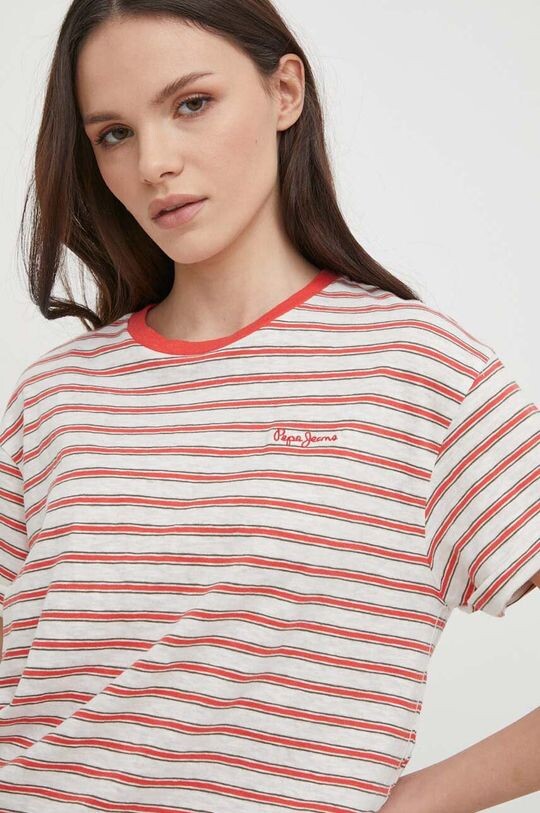 

Хлопковая футболка Pepe Jeans, красный
