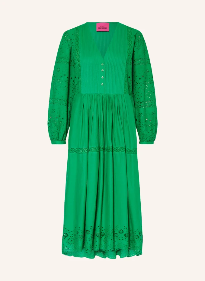 Платье с кружевом Frogbox, зеленый