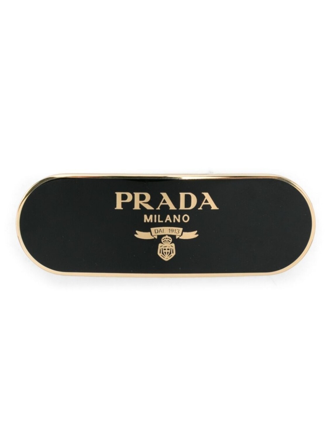 

Prada заколка для волос с логотипом, золотистый
