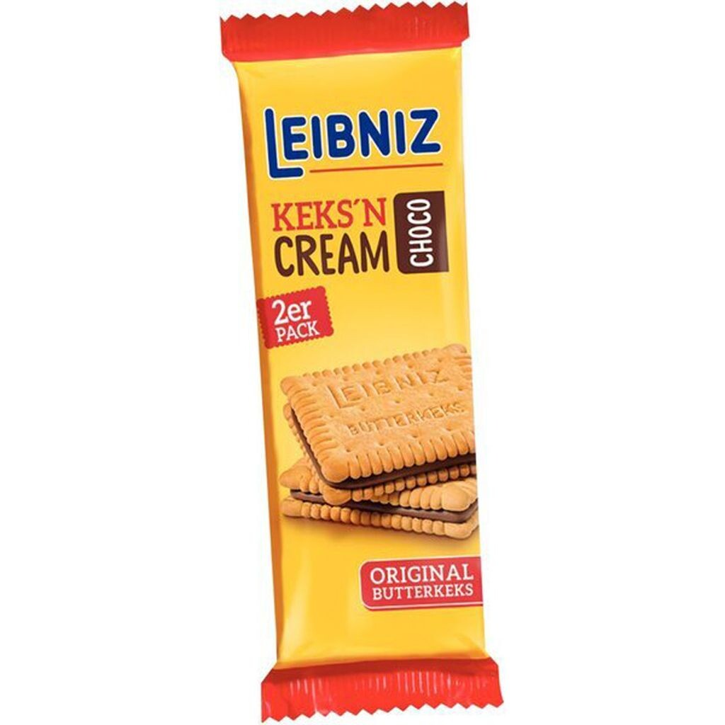 

Печенье Leibniz Cookies Cream Choco с шоколадом 2 снэк-упаковки 38г Bahlsen