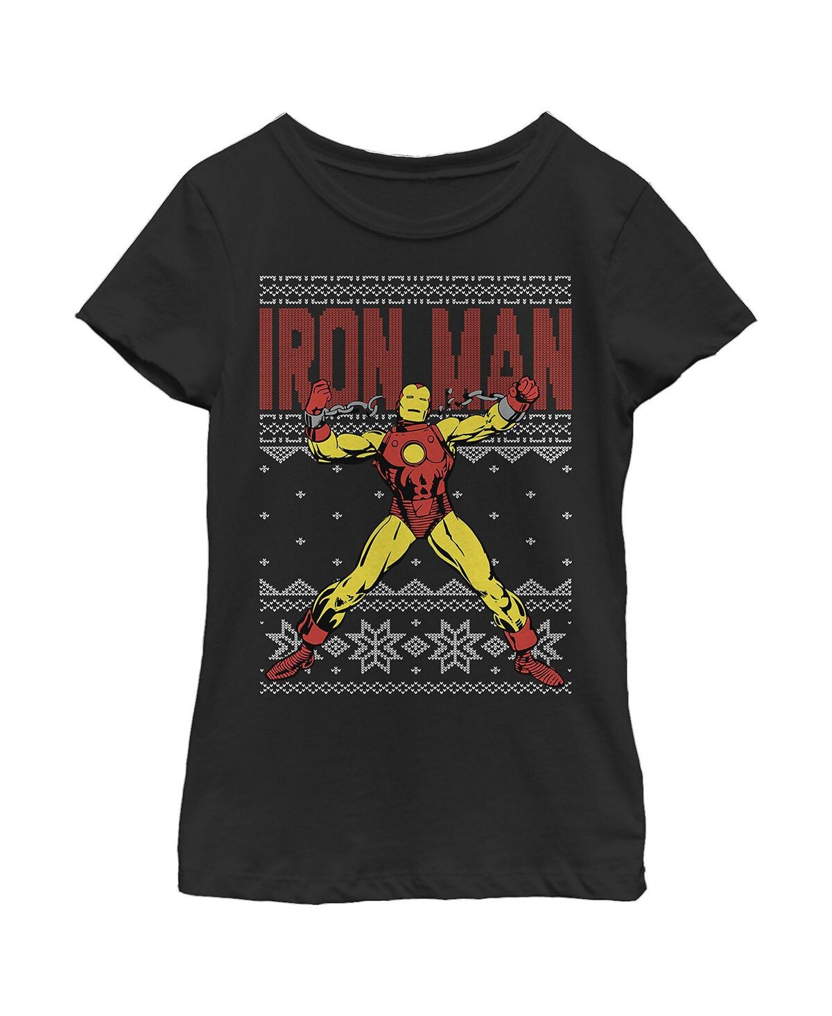 

Детская футболка Ugly Christmas Iron Man для девочек Marvel