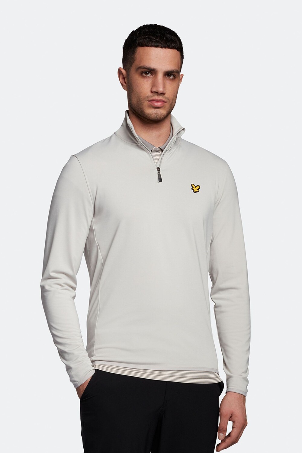 

Серая толстовка Tech среднего слоя с молнией 1/4 Lyle & Scott, серый