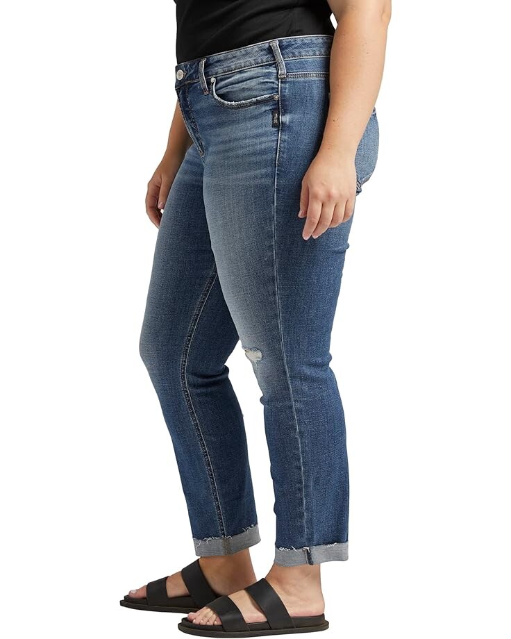 

Джинсы Silver Jeans Co. Plus Size Suki Mid-Rise Slim Straight Leg Jeans W93455ECF311, индиго
