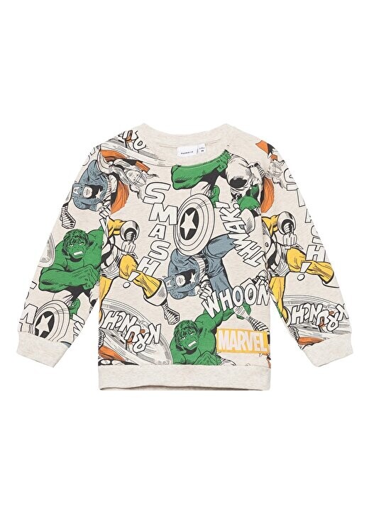 

Кремовый свитшот для мальчика NMMJAAKKO MARVEL SWEAT UNB MAR Name İt, кремовый