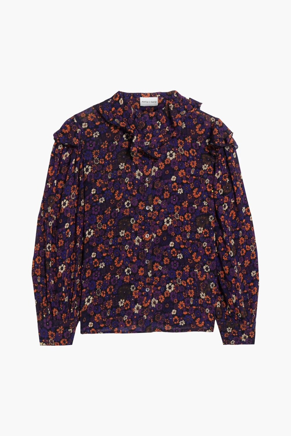 

Хлопковая блузка Paoli с цветочным принтом Antik Batik, фиолетовый