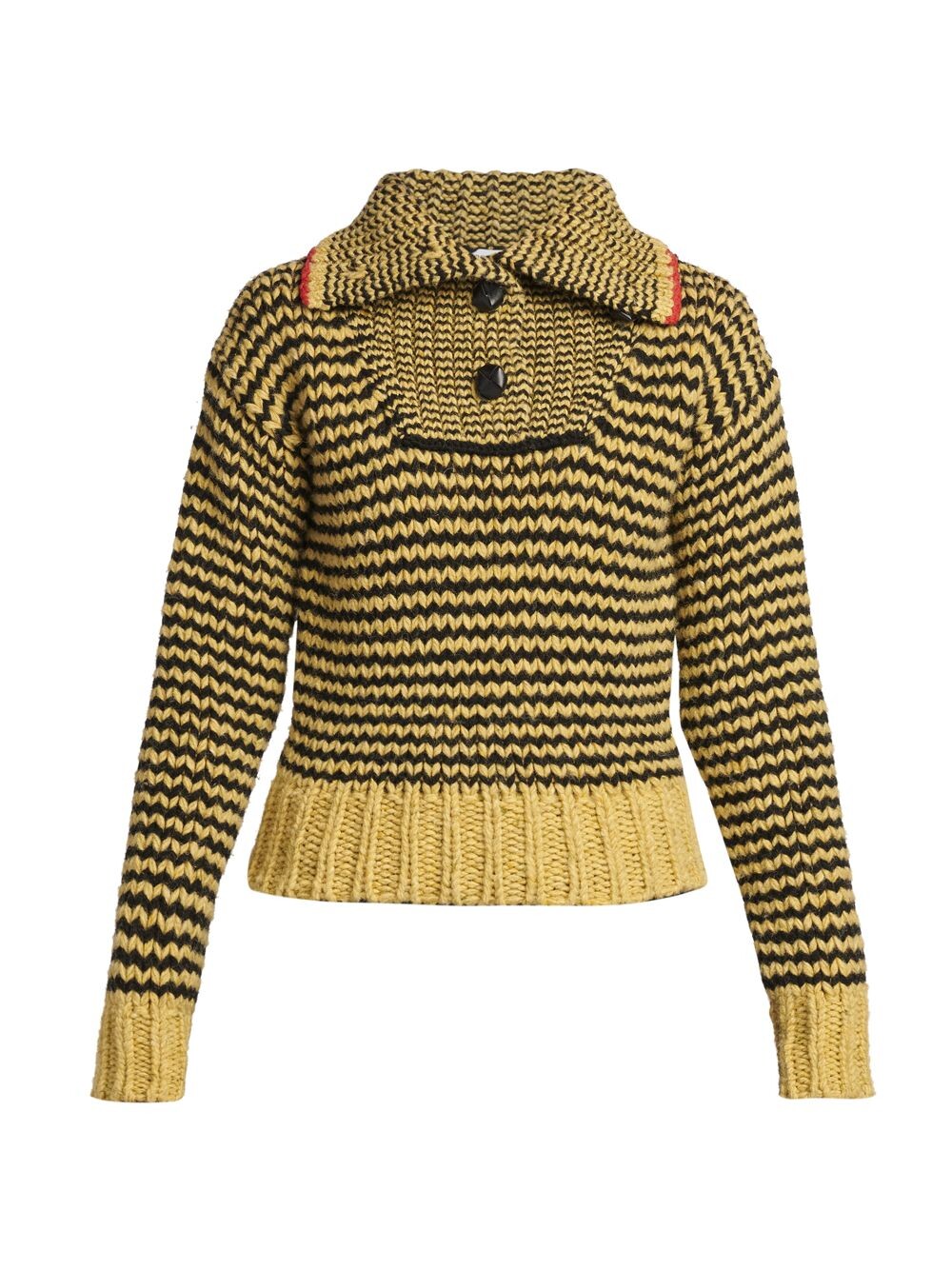 

Вязаный свитер зигзаг Bottega Veneta, черный