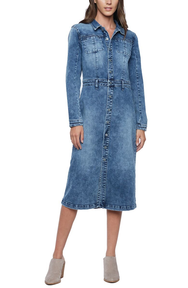 

Джинсовое платье-рубашка с длинными рукавами Millie WASH LAB DENIM
