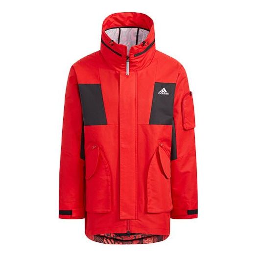 Куртка adidas Cny Top Wvjk limited Fleece Stay Warm Colorblock Hooded Jacket Red, красный