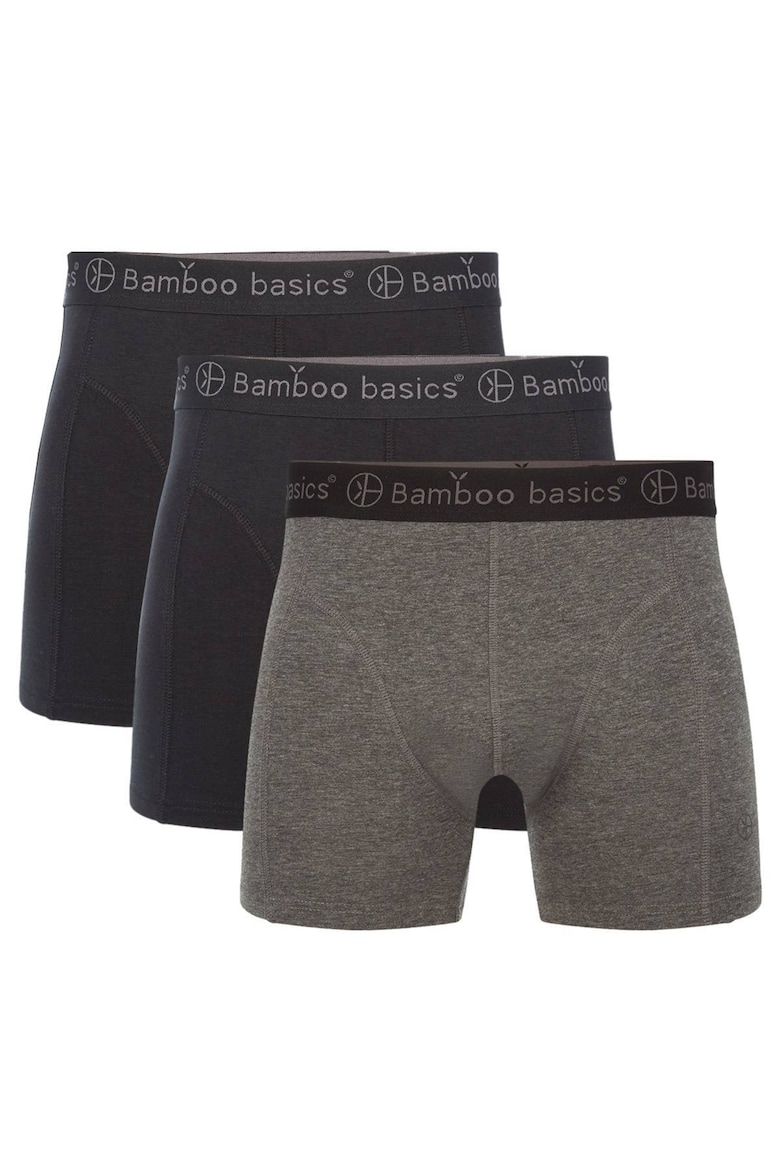 Боксеры с логотипом Rico 17071 на талии — 3 пары Bamboo Basics, черный