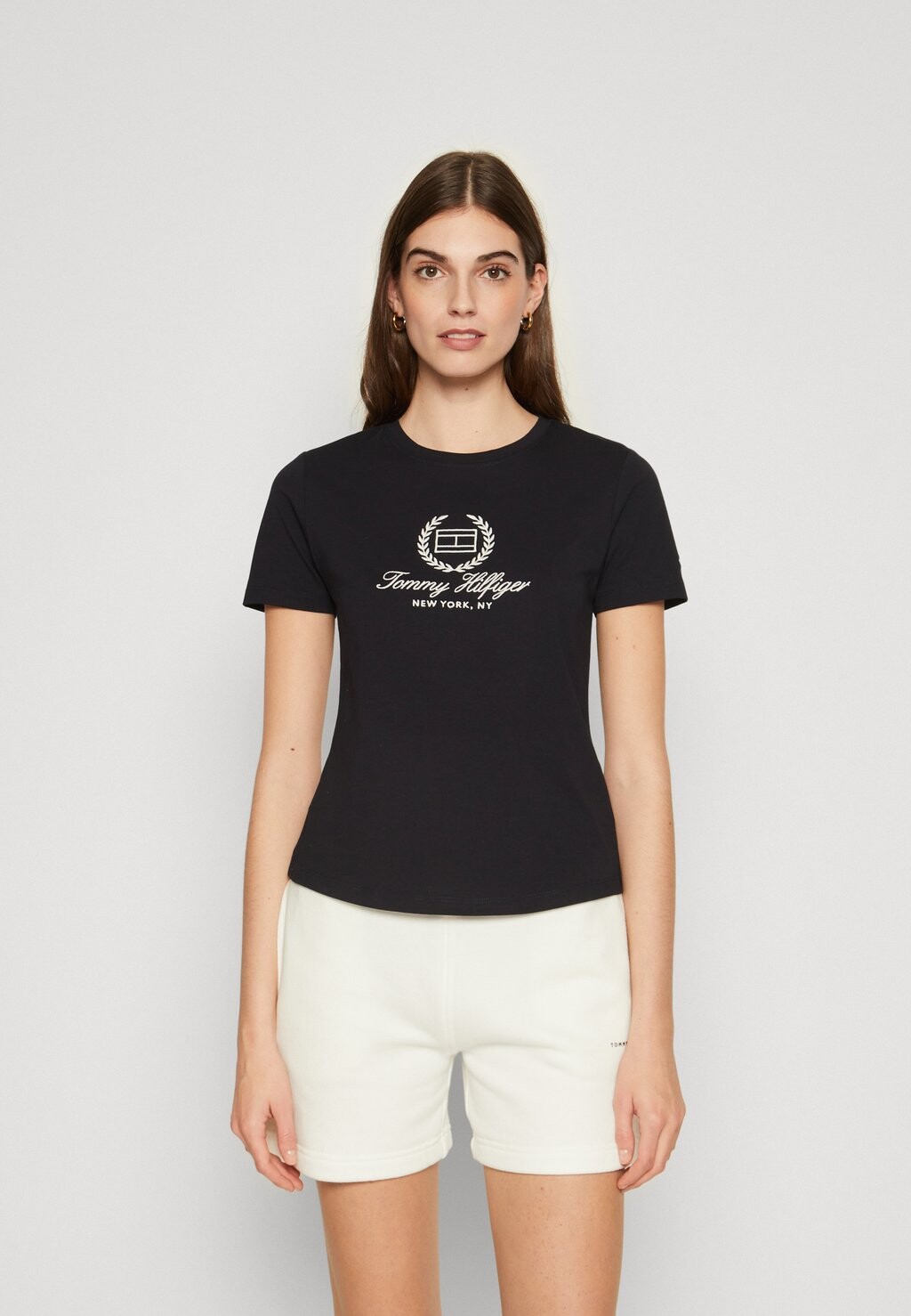 

Футболка с принтом FLAG SCRIPT Tommy Hilfiger, темно-синий