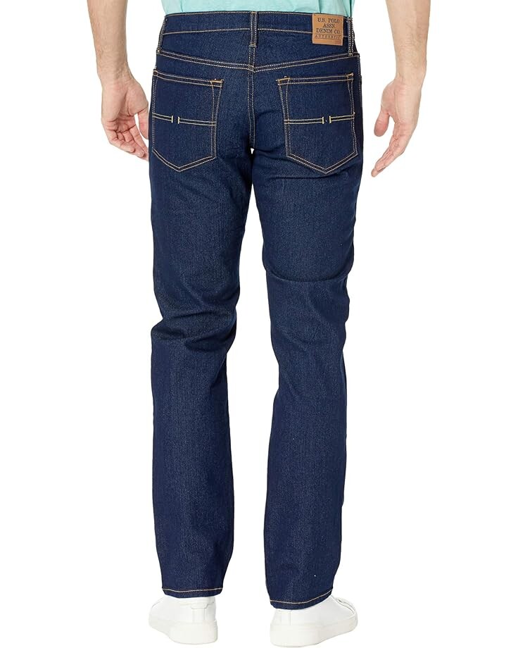 

Джинсы U.S. POLO ASSN. Stretch Slim Straight Five-Pocket Denim Jeans in Blue Rinse, цвет Blue Rinse