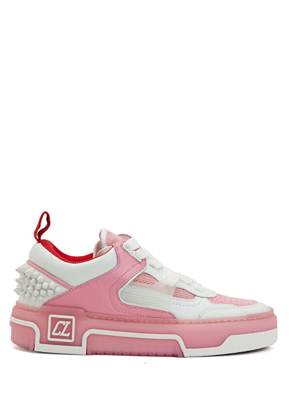 

Astroloubi розовые женские кожаные кроссовки Christian Louboutin, белый