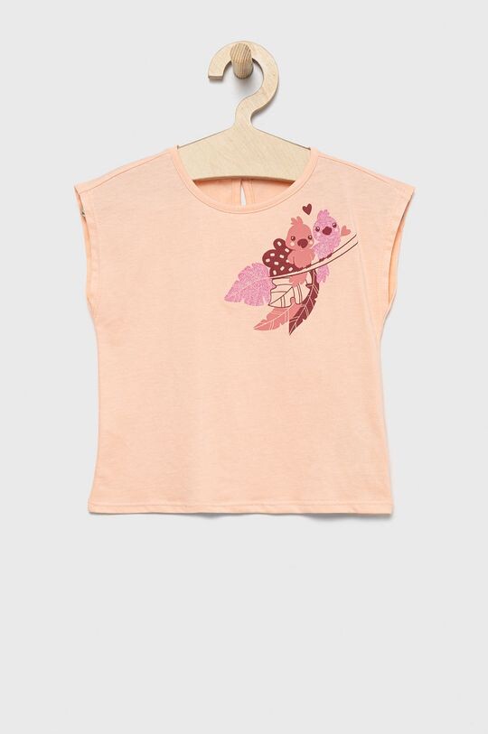

Детский хлопковый топ United Colors of Benetton, розовый