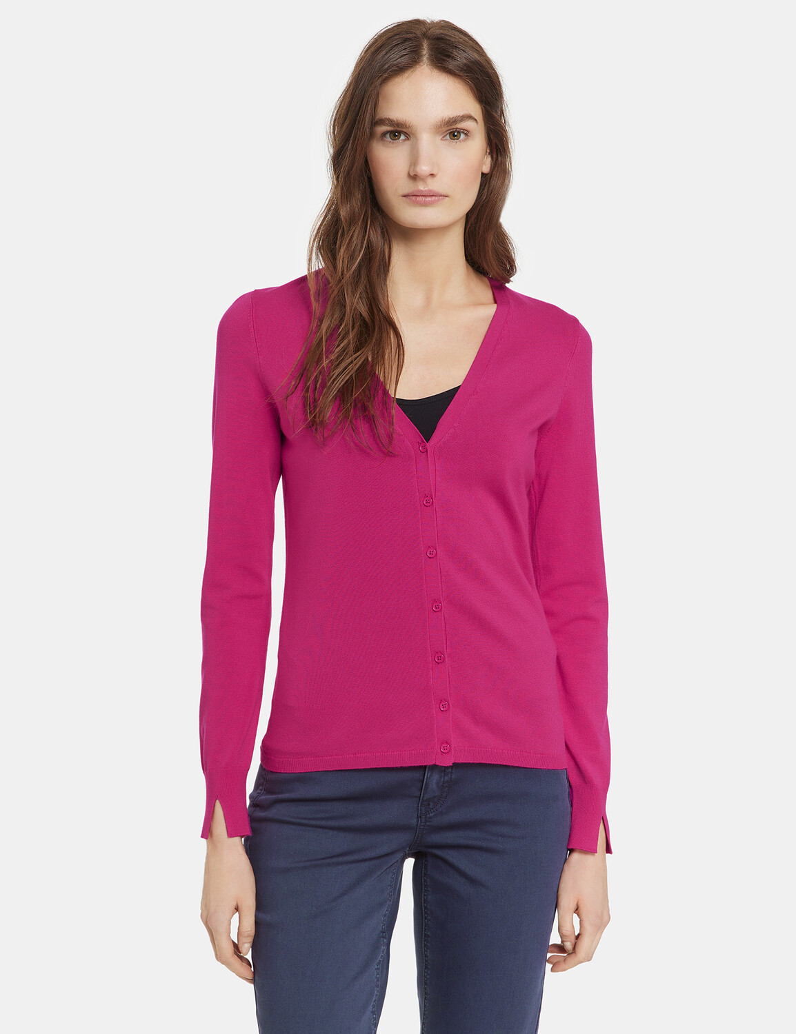 

Кардиган TAIFUN Jacke Strick, цвет Luminous Pink