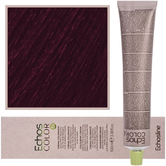Кремовая, стойкая краска для волос с пчелиным воском 100мл 6.26 Фиолетовый Красный Светлый Каштан Echosline, Estyling Echos Color, Echosline Estyling