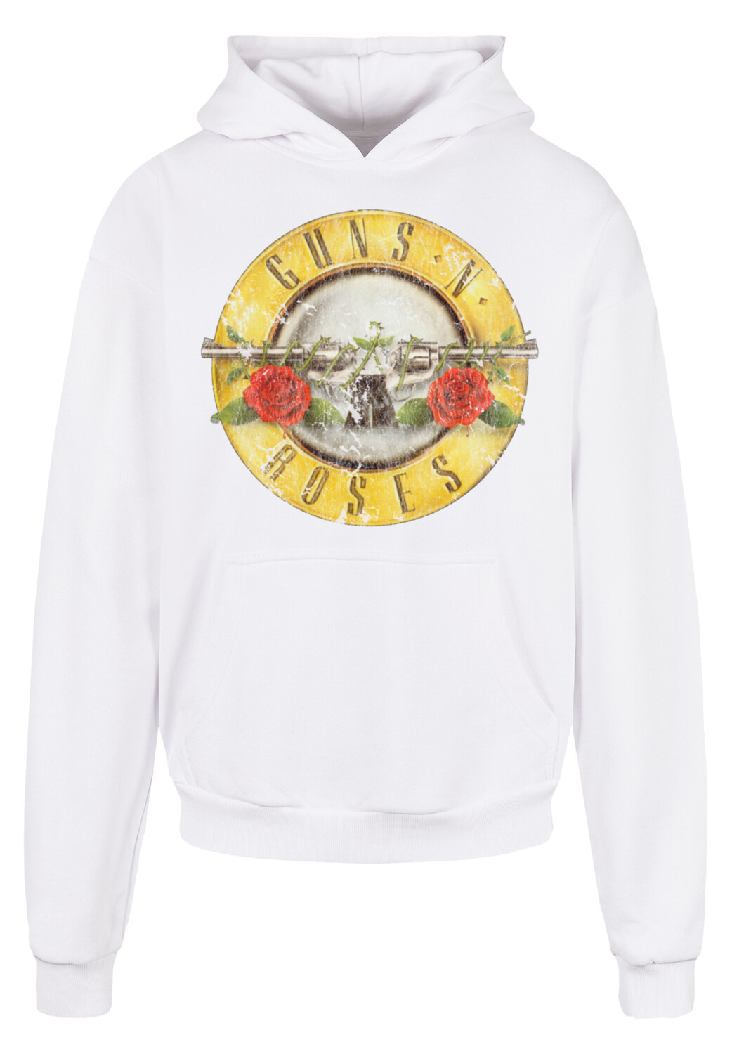 

Пуловер F4NT4STIC Hoodie PLUS SIZE Guns 'n' Roses Vintage Classic Logo Black, белый