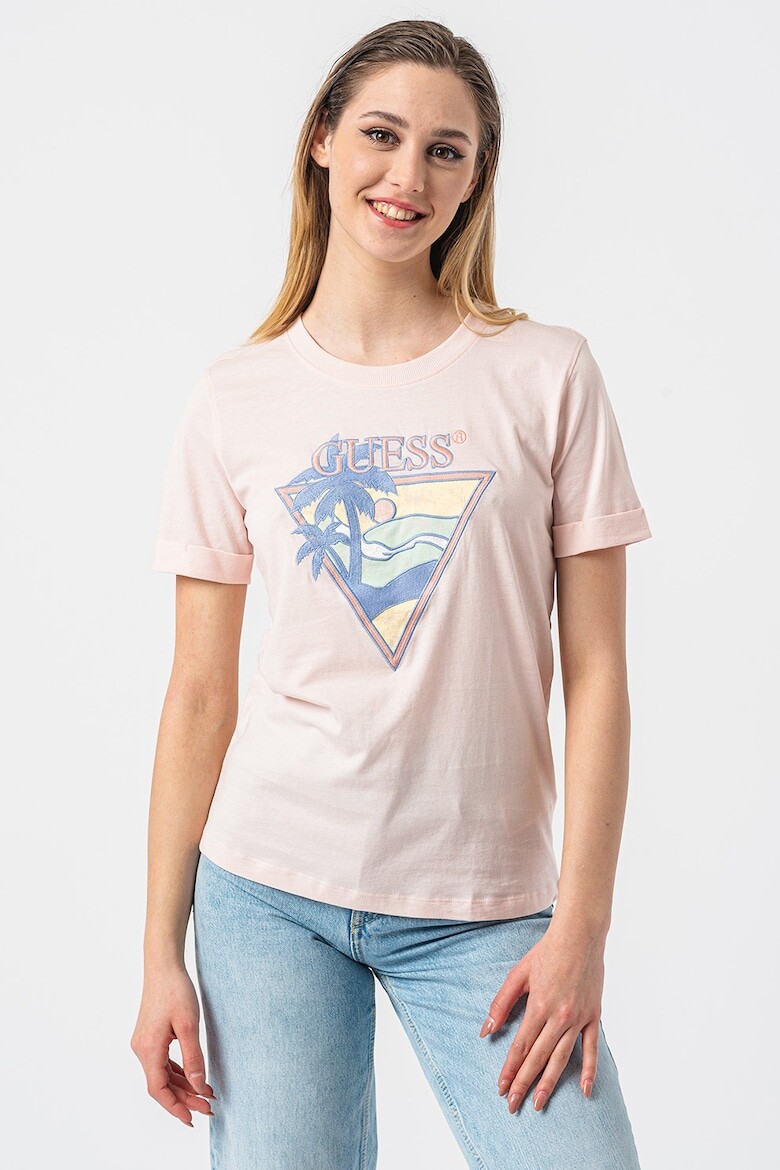 

Футболка с логотипом Guess, розовый