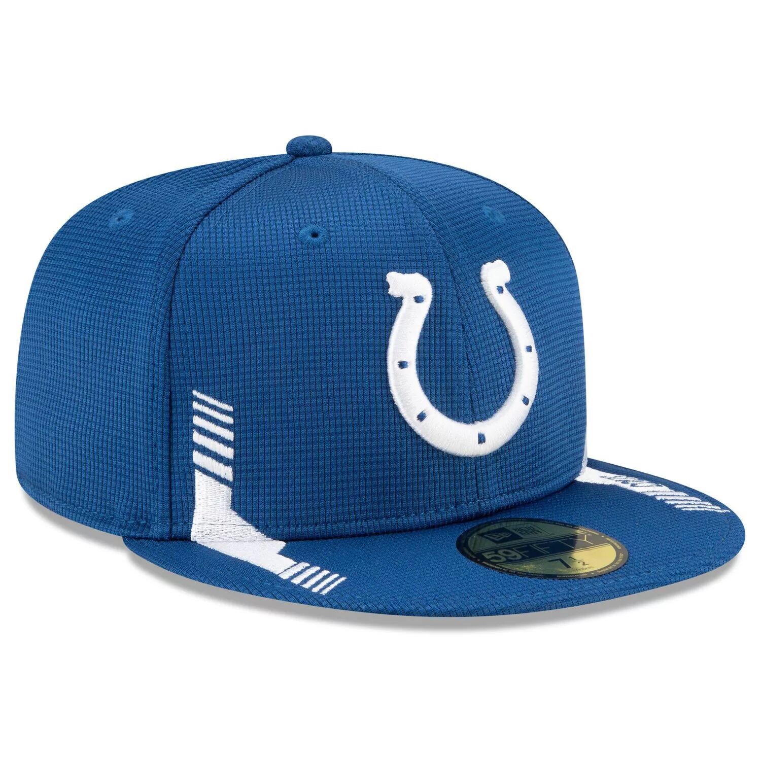 

Мужская облегающая шляпа New Era Royal Indianapolis Colts 2021 NFL Sideline Home 59FIFTY