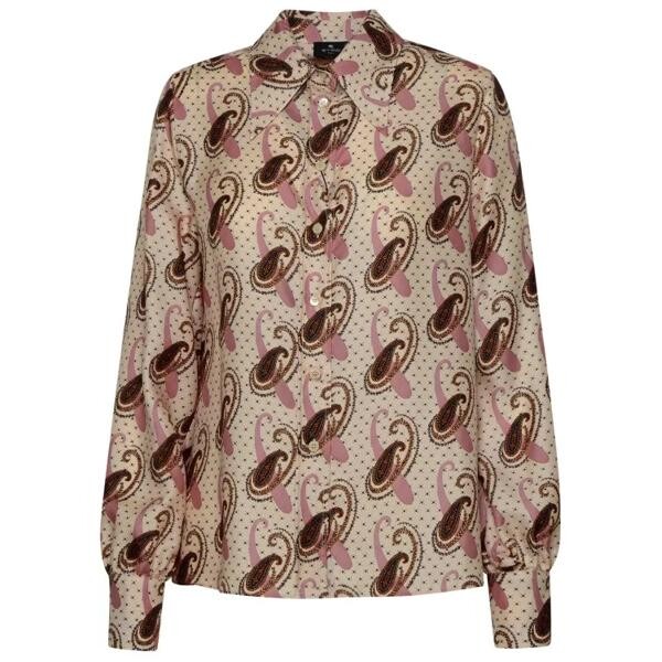 

Футболка multi silk shirt Etro, коричневый
