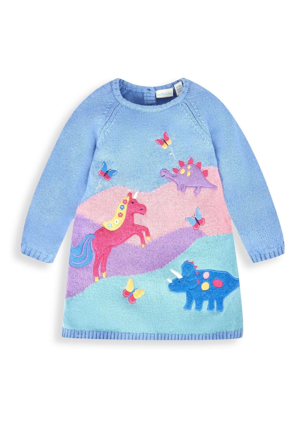 

Платье трикотажное Dino Unicorn JoJo Maman Bébé, синий