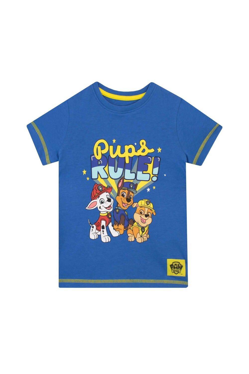 

Футболка «Pups Rule Marshall Chase and Rubble» Paw Patrol, синий