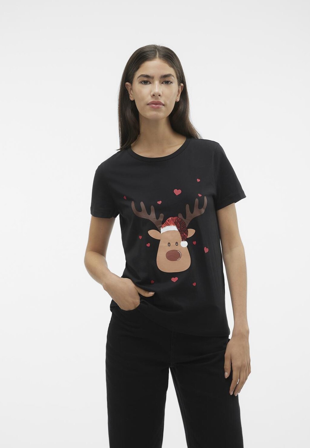 

Футболка с принтом VMFRANCIS Vero Moda, черный