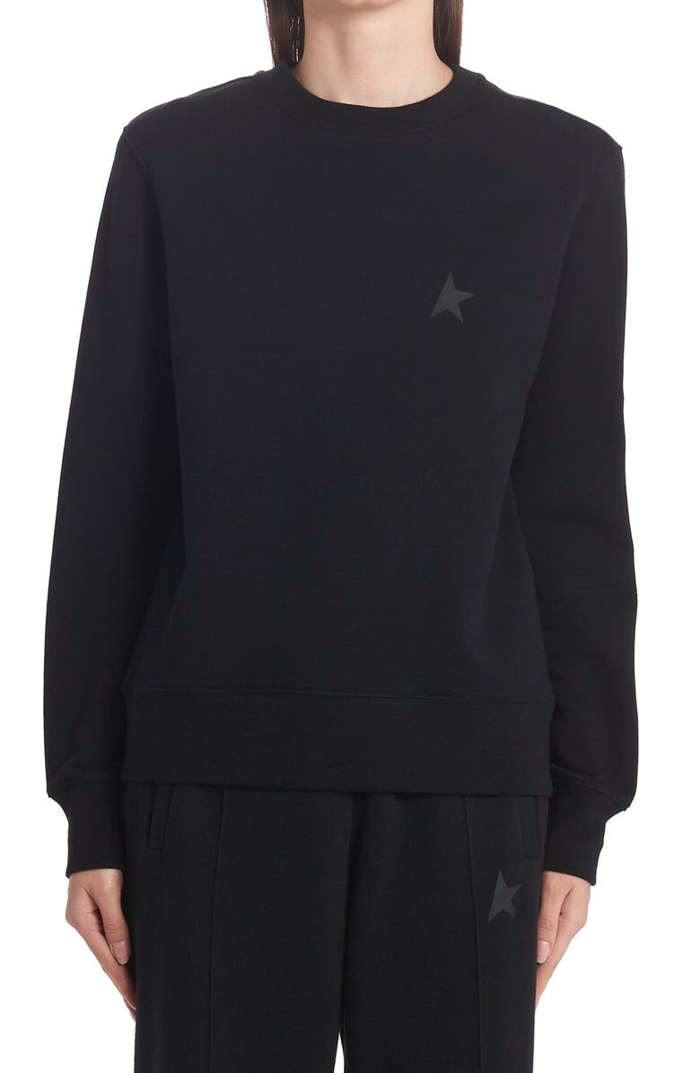 

Толстовка из хлопкового джерси с логотипом Athena Star Collection GOLDEN GOOSE, черный