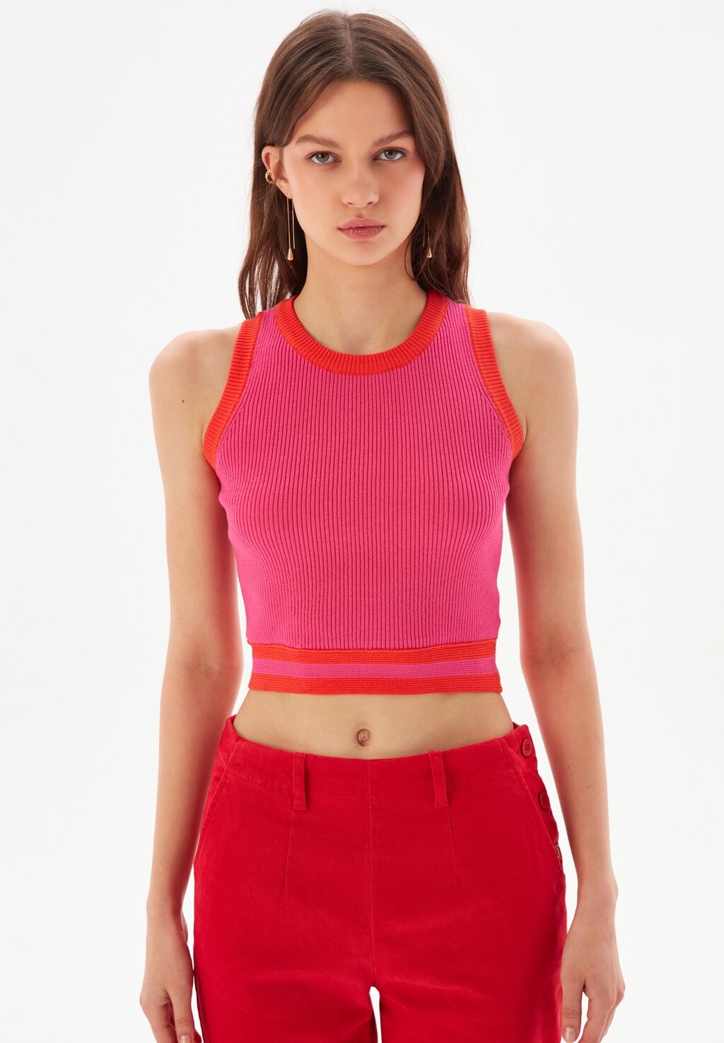 

Топ Waist Striped adL, розовый