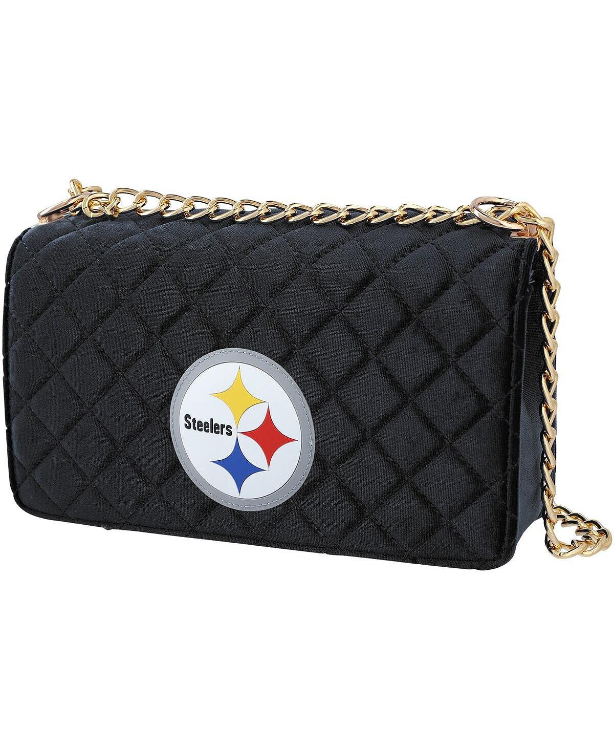 

Женская бархатная цветная сумка Pittsburgh Steelers Team Cuce, черный