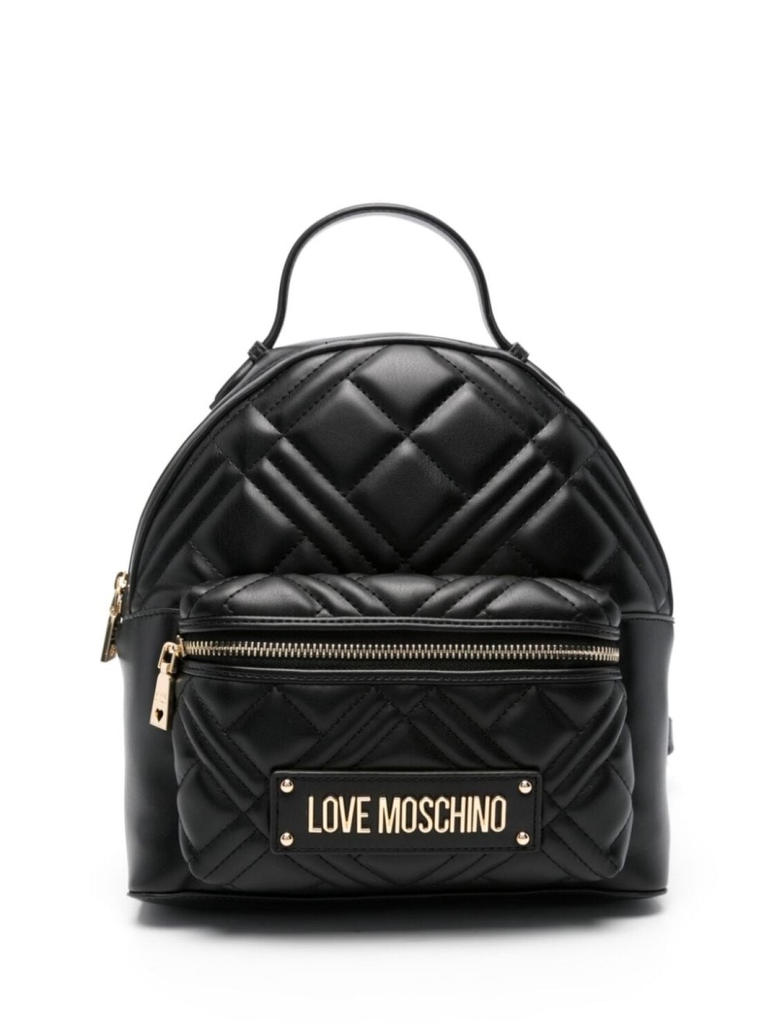 

Love Moschino стеганый кожаный рюкзак, черный