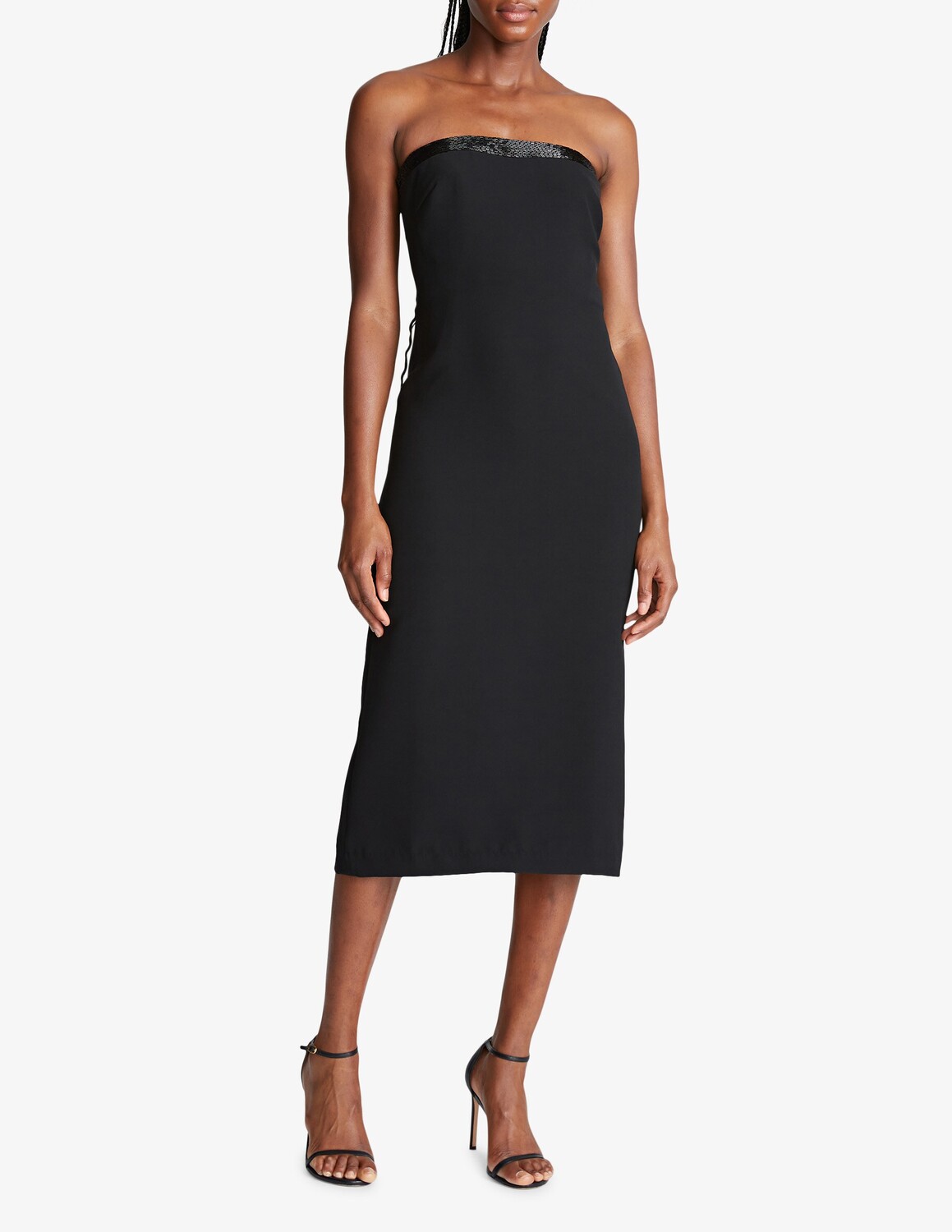 

Платье Brielle из эластичного крепа HALSTON, черный