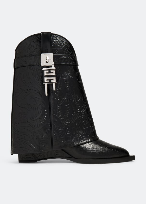 

Ботинки Givenchy Shark Lock Cowboy, черный