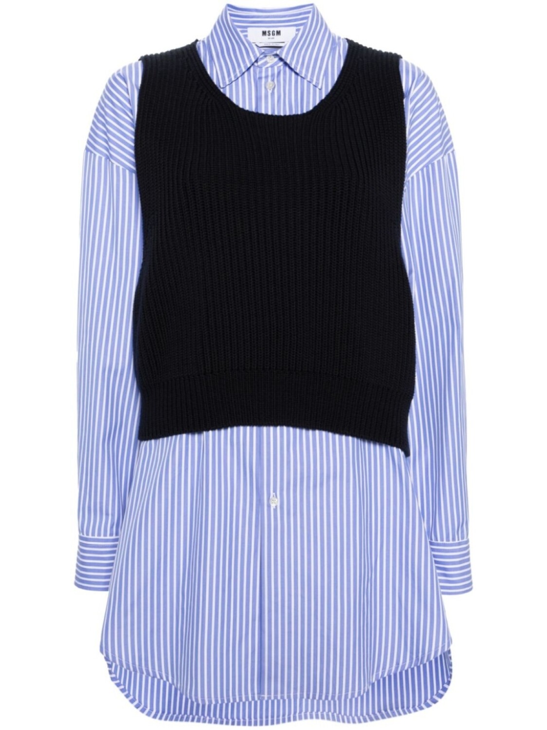 

MSGM полосатая рубашка, синий