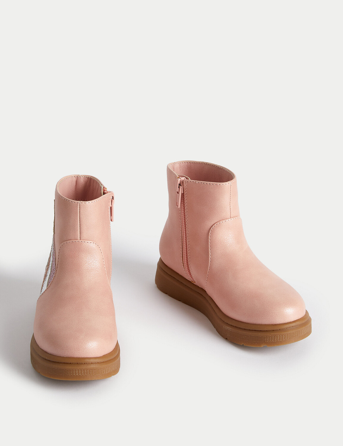 

Детские ботинки челси Freshfeet Rainbow (4 маленьких — 2 больших) Marks & Spencer, розовый