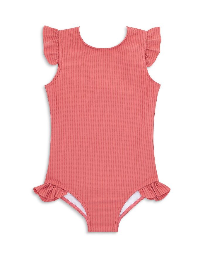 

Слитный купальник New England Red Ruffle Rashguard для девочек — Baby, Little Kid, Big Kid Minnow
