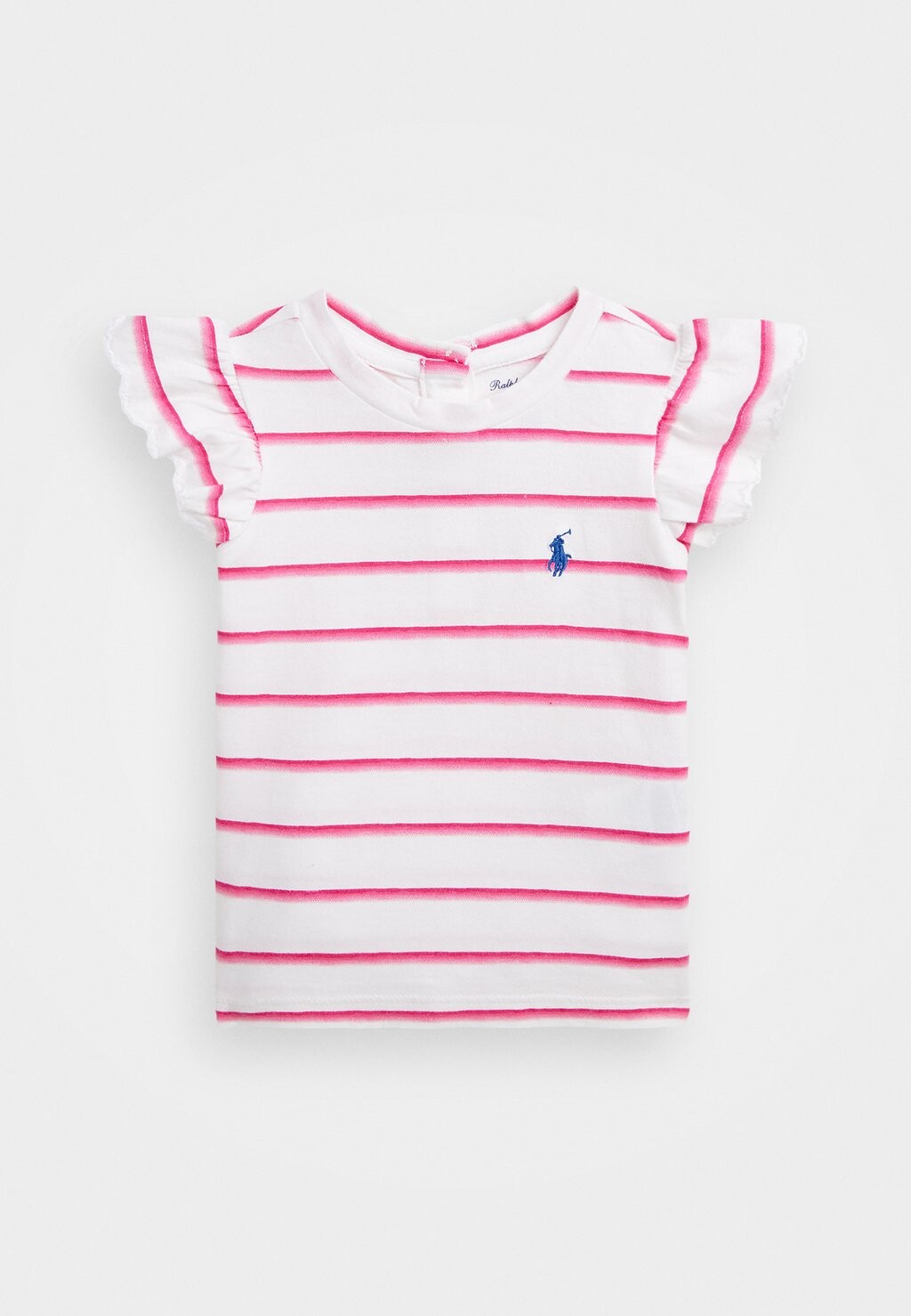 

Футболка с принтом BABY RUFFLES TEE Polo Ralph Lauren, цвет pink/blue