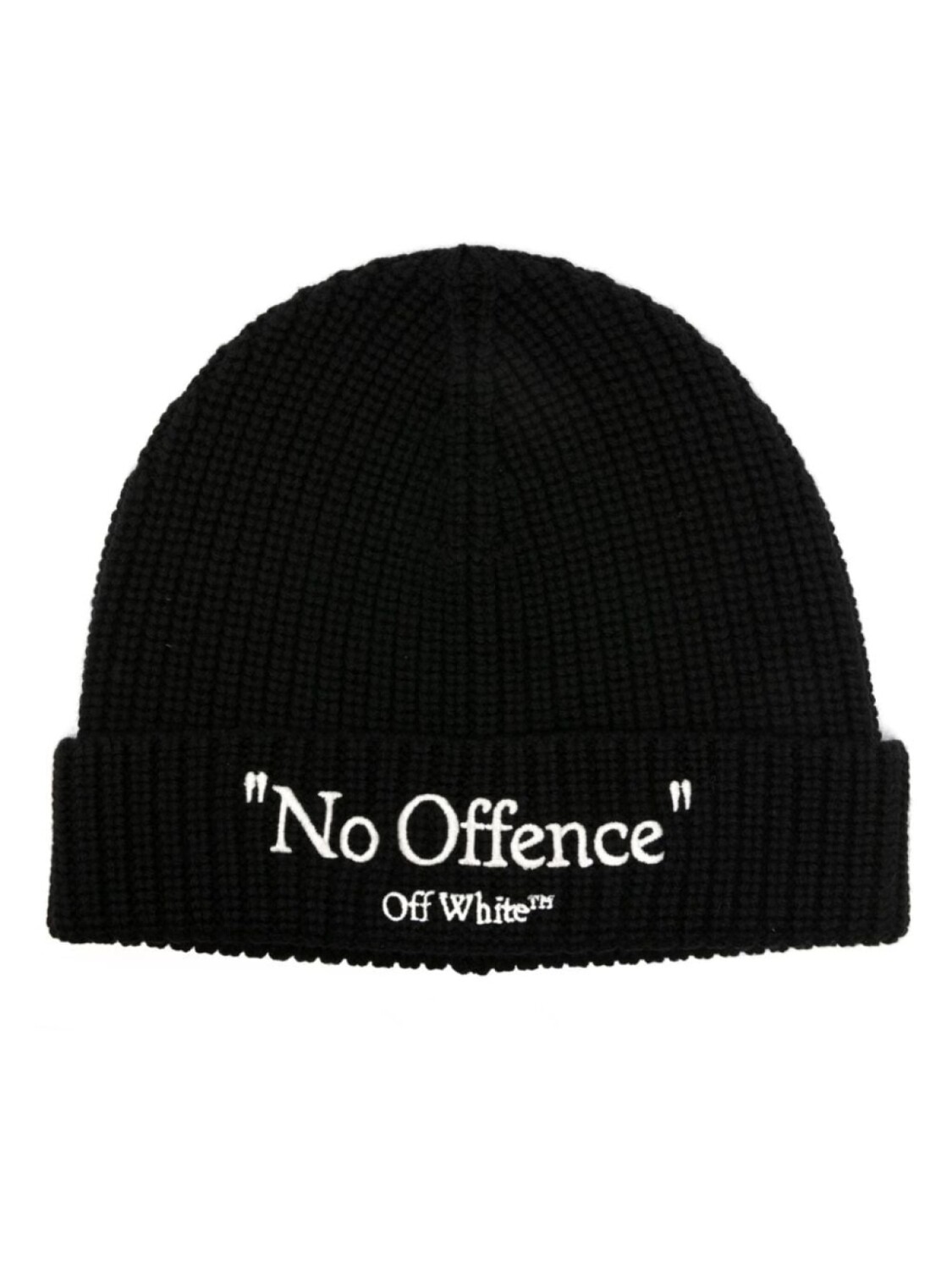 

Off-White шапка бини с вышивкой No Offence, черный