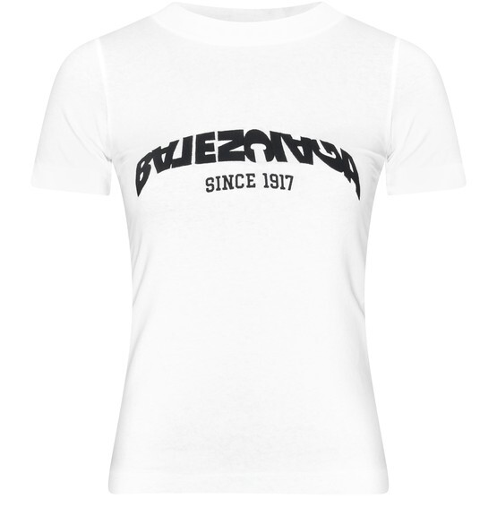 

Приталенная футболка Balenciaga, белый/черный