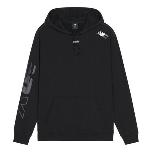 Толстовка New Balance Men's New Balance Logo Printing Drawstring Black, черный толстовка new balance men s new balance logo printing pullover black черный