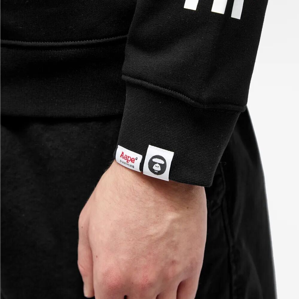

Толстовка с круглым вырезом AAPE by A Bathing Ape Basic Stamp Crew, черный