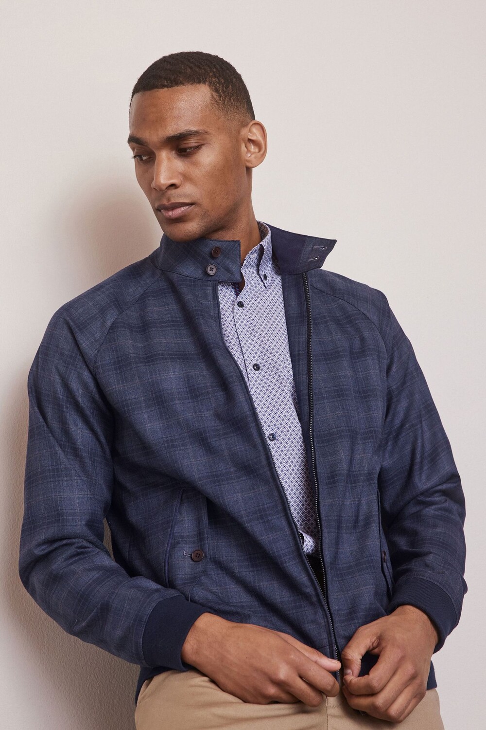 

Клетчатая куртка Harrington Next, синий