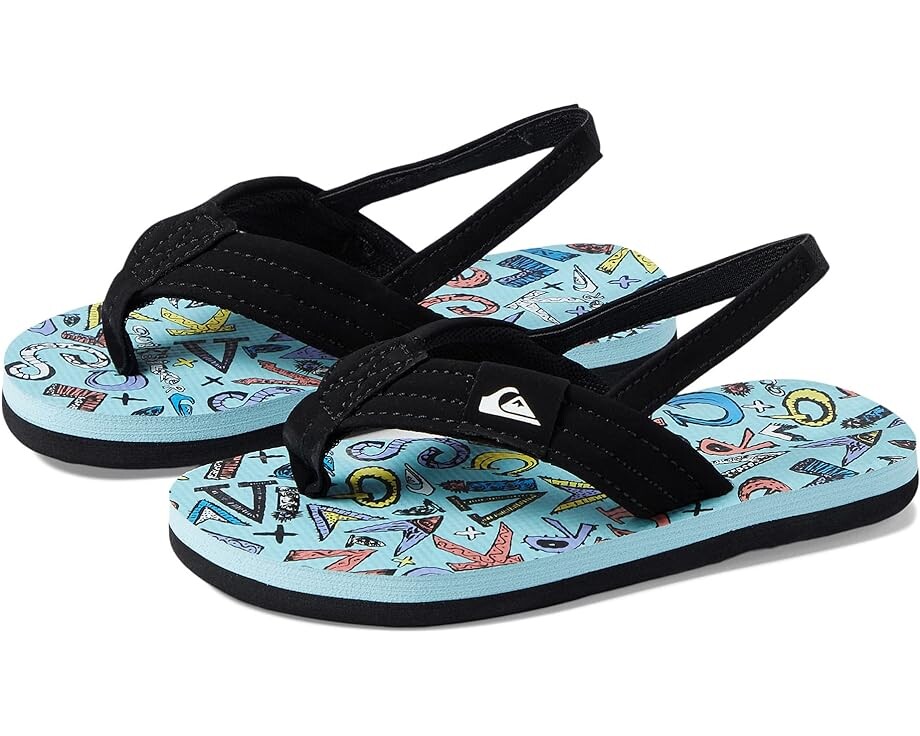 

Сандалии Quiksilver Molokai Layback, цвет Black/Blue/Black