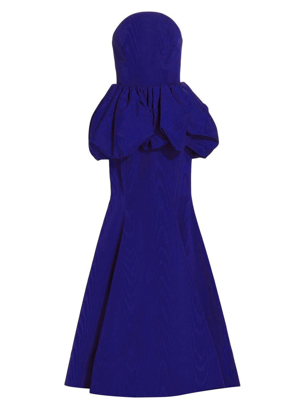

Платье без бретелек с баской из тафты Jason Wu Collection, синий