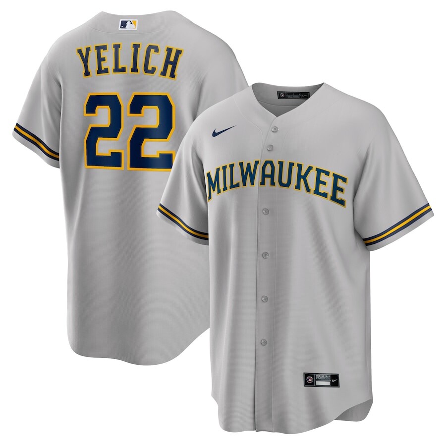 

Джерси Nike Milwaukee Brewers, серый
